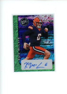 2024 Leaf Press Pass Kyle McCord #20A-KM2 Green Shimmer Auto 7/7