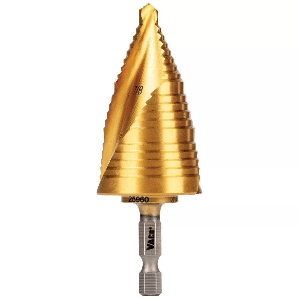 Klein Tools 25960 Step Drill Bit Spiral Double Fluted 7 8