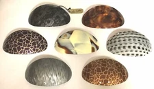 Leon Guillot Large French Barrette Round Oval Curve Arch Patterns Made in France