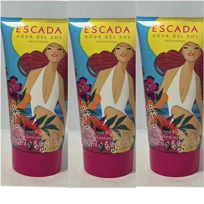 3 Escada Agua Del Sol Limited Edition Perfumed Body Lotion 5 oz (840)