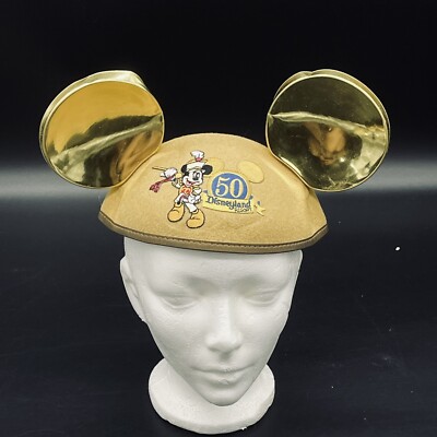 Disneyland 50th Gold Mickey Mouse Ears Hat Adult Size  display picture 3