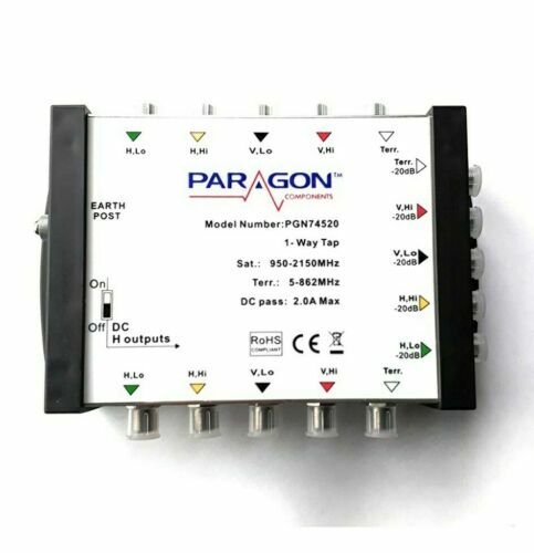 Hamilton Sheer G2 Bright Chrome Non-Isolated TV FM SAT1 SAT2 2 In/4 Out - Foto 12