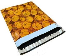 20 Designer Printed Poly Mailers 10X13 Shipping Envelopes Bags FALL PUMPKINS