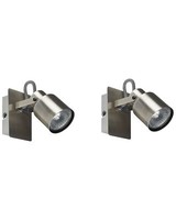 Wandlampen Im 2Er Set Licht Strahler Aus Metall Zylinderform Silber Bonte