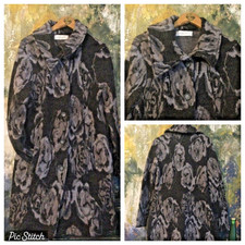 Womens Coat Size 10 Black Wool Vintage Designer Edina Ronay Unique Worn On Film