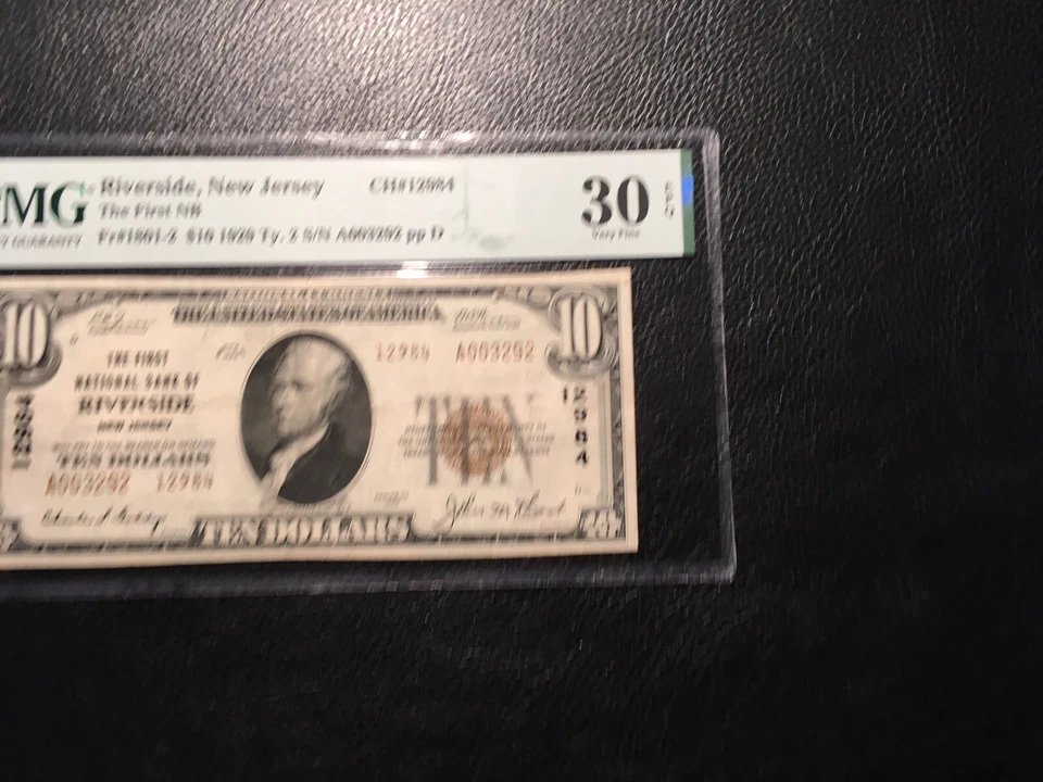 National Bank Note Riverside New Jersey PMG 30 Vf EPQ - Image 2 of 3