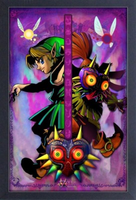 LEGEND OF ZELDA MAJORA SPLIT 13x19 FRAMED GELCOAT VIDEO GAME NINTENDO GIFT  NEW!!