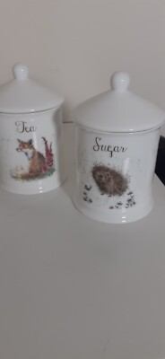 Royal Worcester Wrendale Tee Kaffee & Zucker Vorratsdosen