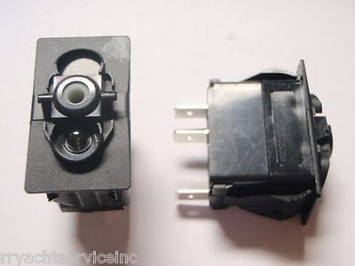 V1D1 SWITCH CARLING CONTURA V1D1B60B LIGHTED ON/OFF PAIR BOAT MARINE RV 12V DC