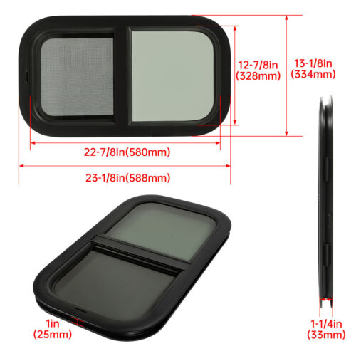 Casa rodante 12"~ 25" W 16" ~ 24" H ventana con anillo de ajuste para autocaravana remolque de carga cámper camión - Imagen 20 de 82