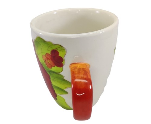 Laurie Gates Ware MUG Red Flowers Floral 16 oz. Cup Ceramic - Picture 3 of 12