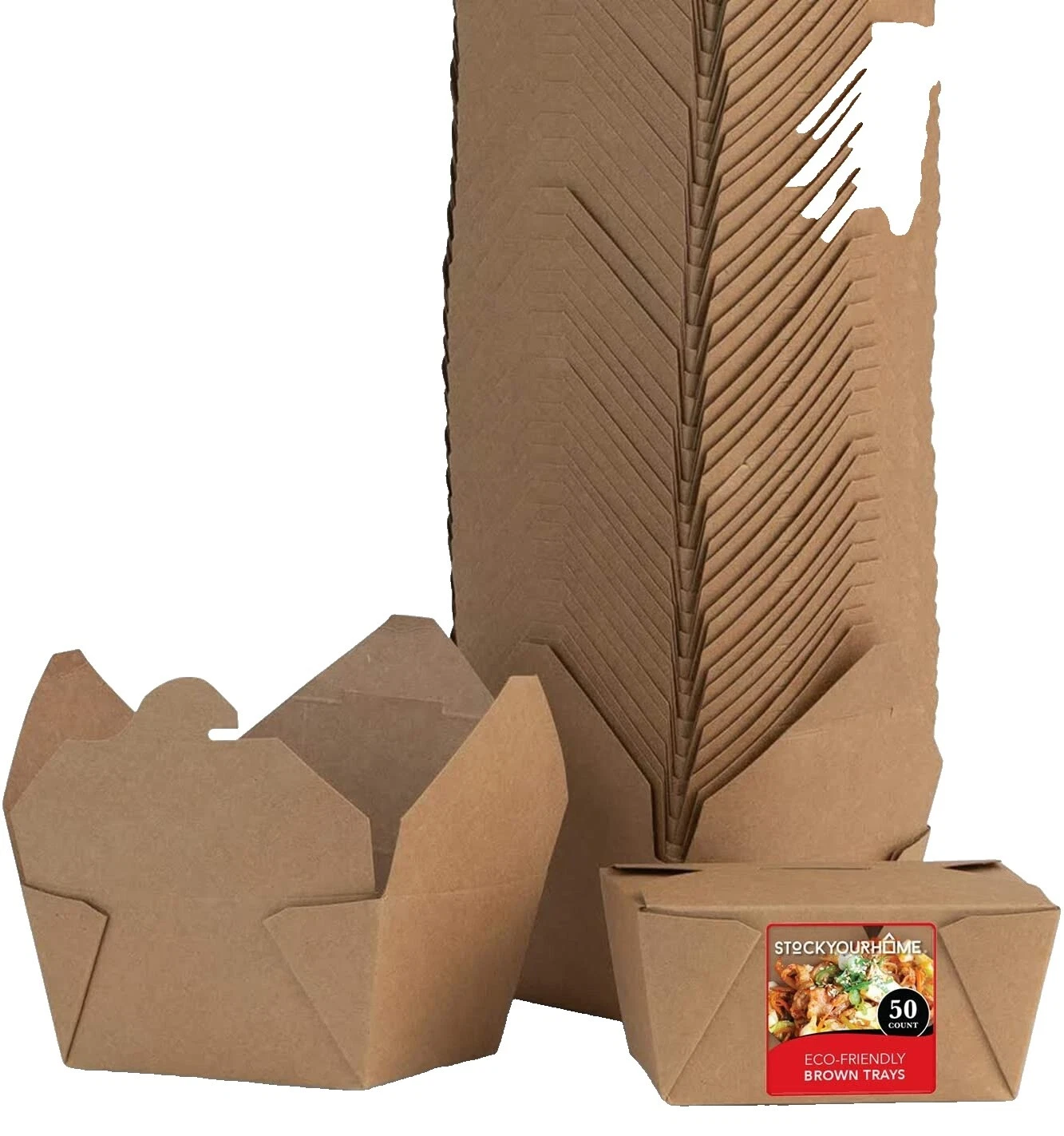 Recipientes para armazenagem de alimentos de plástico Marrom