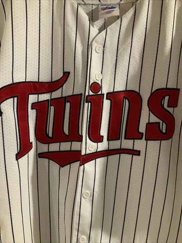 New Minnesota Twins Pinstriped Majestic Baseball Jersey MLB 2XL - Picture 2 of 7