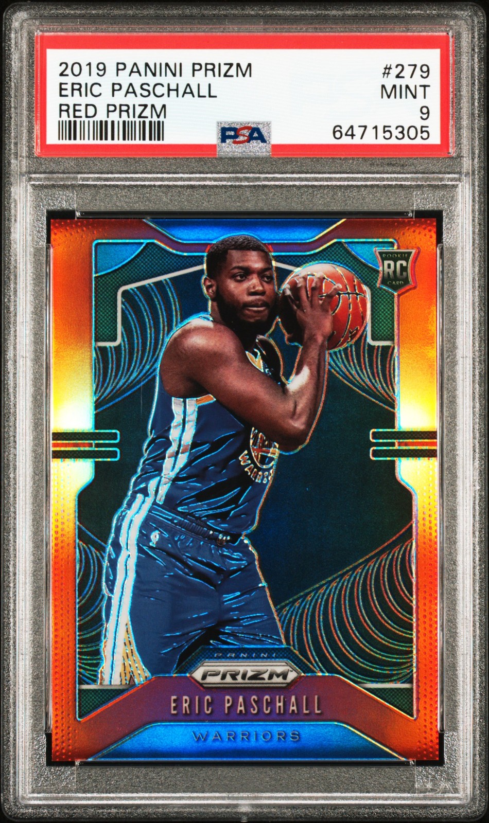 2019-20 Panini Prizm #279 Eric Paschall /299 Prizms Red PSA 9