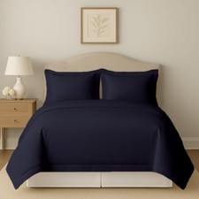 Premium Duvet Cover Set King/Cal-King Size King/Cal-King 104x90 08 - Navy Blue