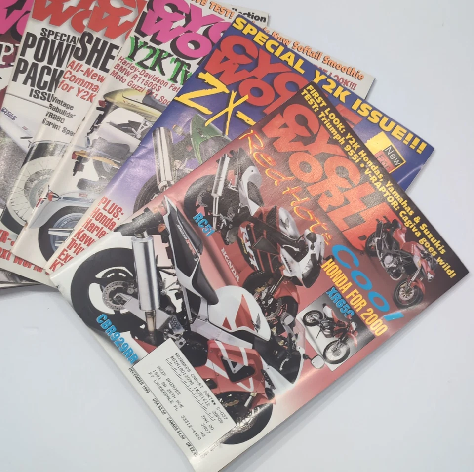 Cycle World Magazine Complete Year 1999 Vintage Motorcycle Racing 12 Issue Lot - Image 3 of 4