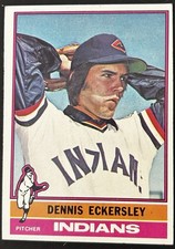 Topps 1976 Topps Dennis Eckersley Cleveland Indians Rookie Card. rookie card picture