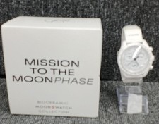 Omega x Swatch Snoopy Quartz Analog Watch, Twist with Moon Phase, Used