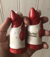Vintage Louisiana Ca C' est Bon! Chef Crawfish 3.5" Salt & Pepper Shakers Red