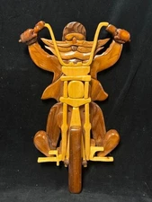 Motorcycle Wall Art   🏍️ “Ride Forever” Handcrafted Wood Biker Wall Art.