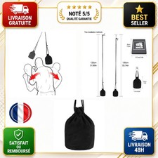 Sac de frappe boxe entraînement esquive MMA pendulaire noir