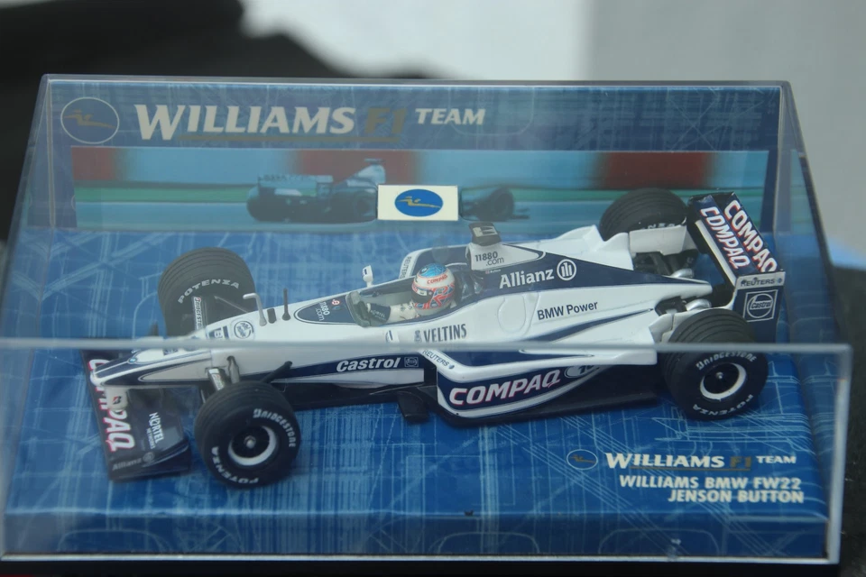 WILLIAMS F1 BMW FW22 Jenson Button Saison 2000 / Originale Minivitrine 1:43 - Bild 2 von 4