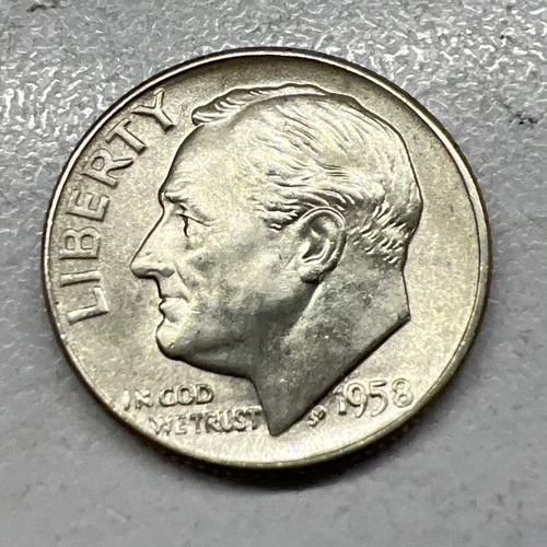 1958-D Uncirculated Roosevelt  Dime. Actual Coin Checkout All My Line Of Dimes