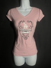 vintage pink LA dodgers est. 1958 v-neck top