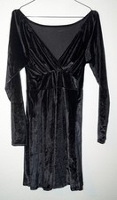 schwarzes Samtkleid Gr.S