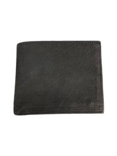 Other Brands IS IT Bi-fold Wallet Leather Black Plain Men's