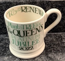 BRIDGEWATER plant a tree queen’s jubilee PLATINUM JUBILEE half PINT MUG 1/2