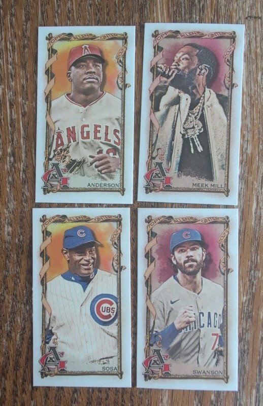 2023 Topps Allen Ginter Back Mini Lot X4, Sosa, Swanson, Mill, Anderson