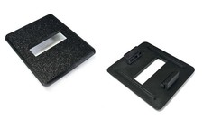 For 2005-2013 Corvette C6 Seat Back Button Release Bezels Plates Set Ebony/Black