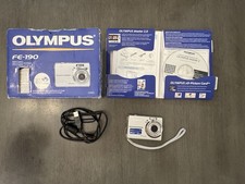 Olympus Digital Camera FE-190 6.0MP Silver with Accessories For Parts