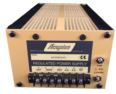 Acopian Power Supply A030MX160 110-125V Input 0-30V Output Current Amps 1.6