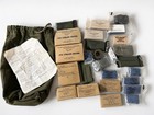 Military First Aid Kit Gun Crew OD Drawstring Bag w/ Dressings & Supplies — photo 1