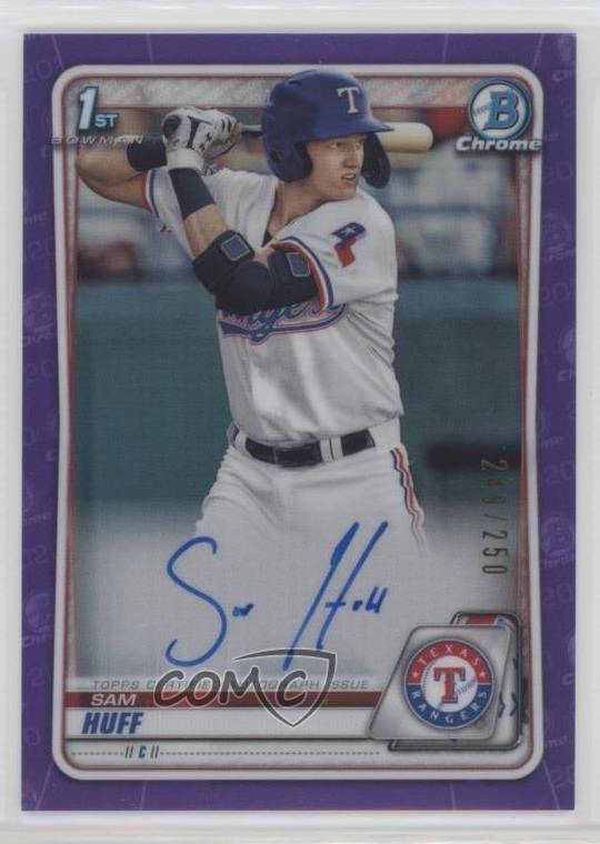 2020 Bowman Chrome Prospects Purple Refractor 249/250 Sam Huff #CPA-SH Auto 5j0