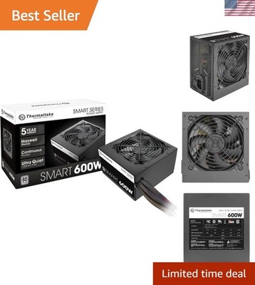 Smart 600W ATX 12V V2.3/EPS 12V 80 Plus Certified Active PFC Power Supply PS-...