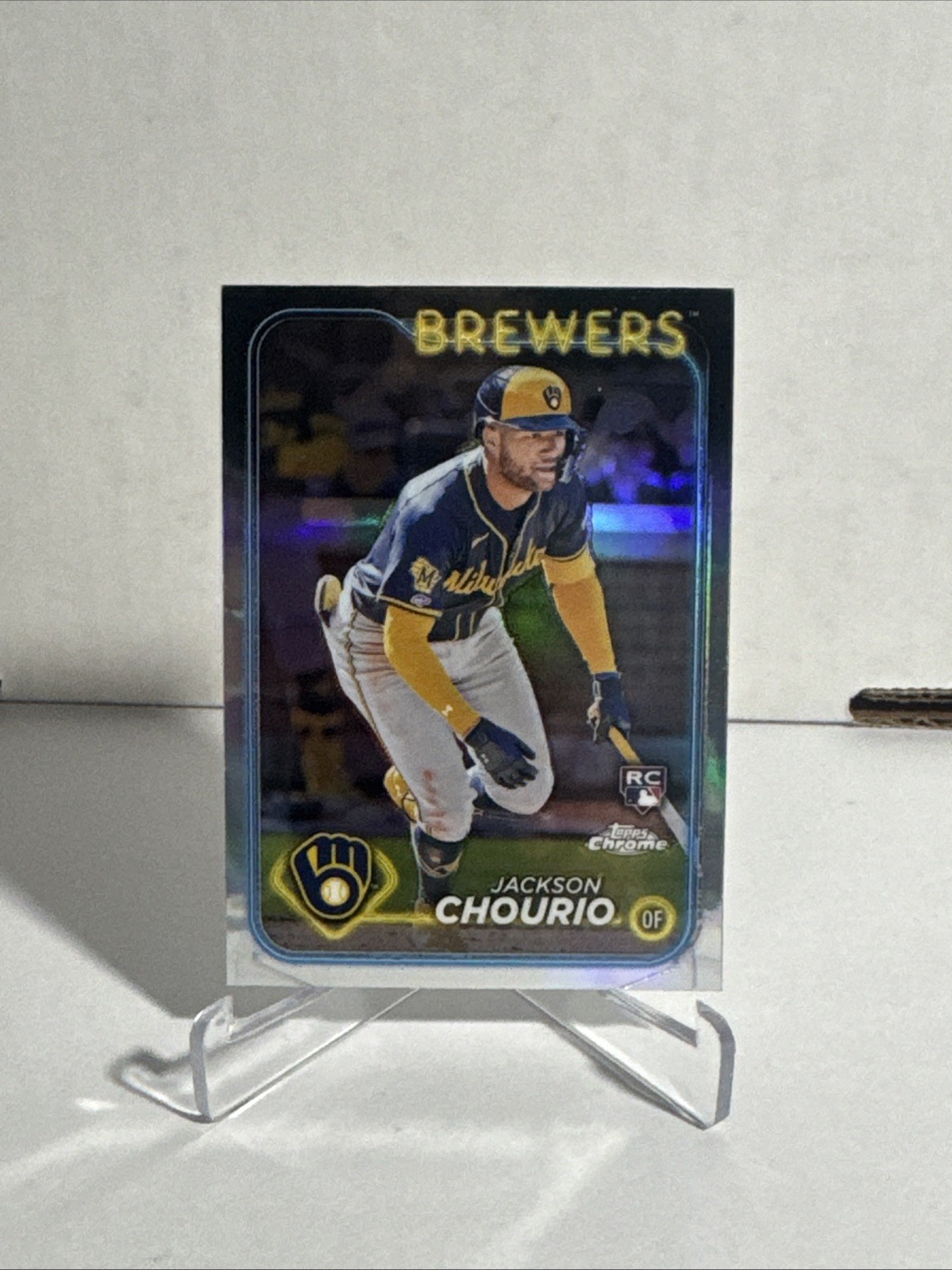 2024 Topps Chrome Jackson Chourio RC Refractor Rookie #161 Brewers