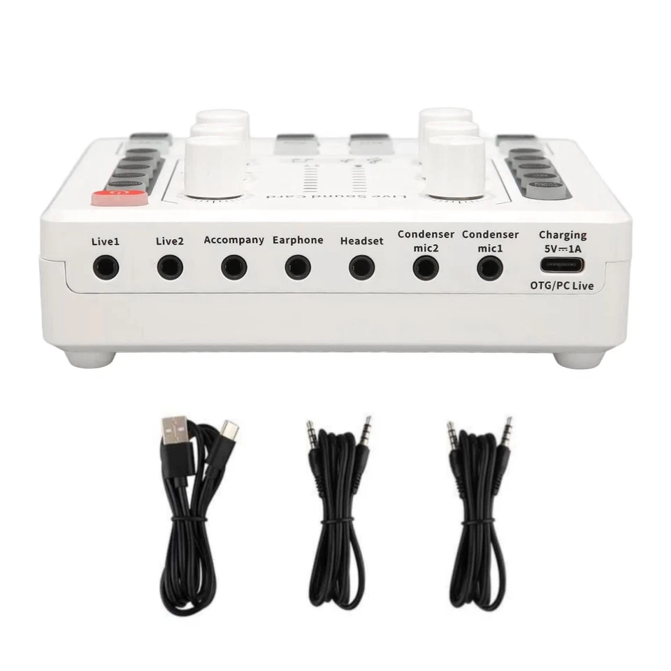 1set M8 Sound Card Body Multifunctional Voice Changing For Live Steaming/Podcast - Image 4 of 4