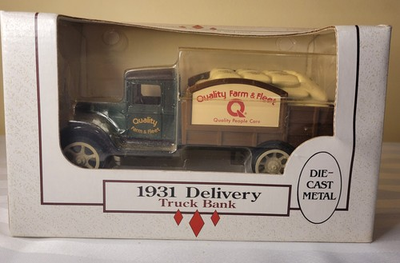 #ad #ad VTG ERTL die cast bank 1931 Delivery Truck Quality Farm amp; Fleet NWB $15.00