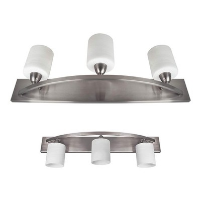 Nuk3y Modern Bathroom Vanity Light Fixture with 3 Lights, Satin Nickel