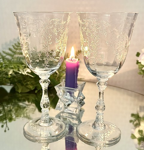 Lenox Navarre Clear Wine Glasses Vintage Optic Bowl Navarre Wine Goblets - 2 - Picture 12 of 12