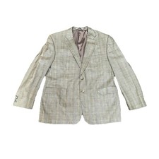 Burberry Kensington Blazer Brown Plaid Check Sport Jacket Silk Wool Blend USA