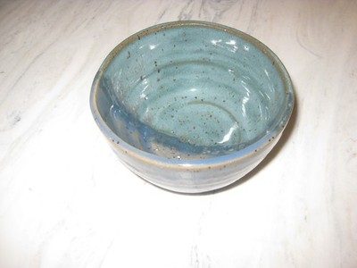 Handmade Studio Pottery Bowl Signed KA 44 Glaze 4  Small Art Bowl