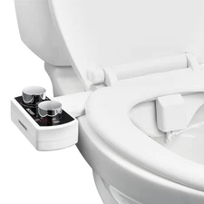 VEVOR Bidet Attachment for Toilet Non-Electric Dual Nozzles Adjustable Pressure