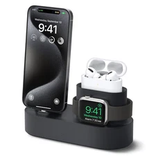 3 in 1 Charging Station for Apple Watch, AirPod pro, iPhone - elago® [Black]