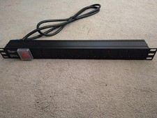 6-Way UK PDU 19" Rackmount Power Distribution Unit 16cmdo
