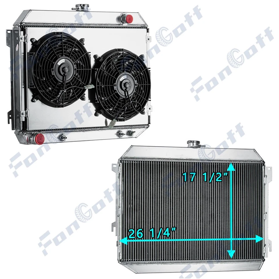 3-Row Radiator Shroud Fan For 1968-1973 Dodge Charger/ Plymouth Road Runner NEW Foto 3 de 4