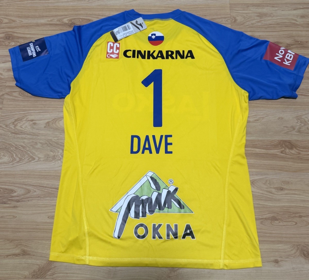 CAMISETA MANGA CORTA ESLOVENIA LASKO #1 DAVID CAMISETA MANGA CELJE NUEVA CON ETIQUETAS JOMA EHF CELJE